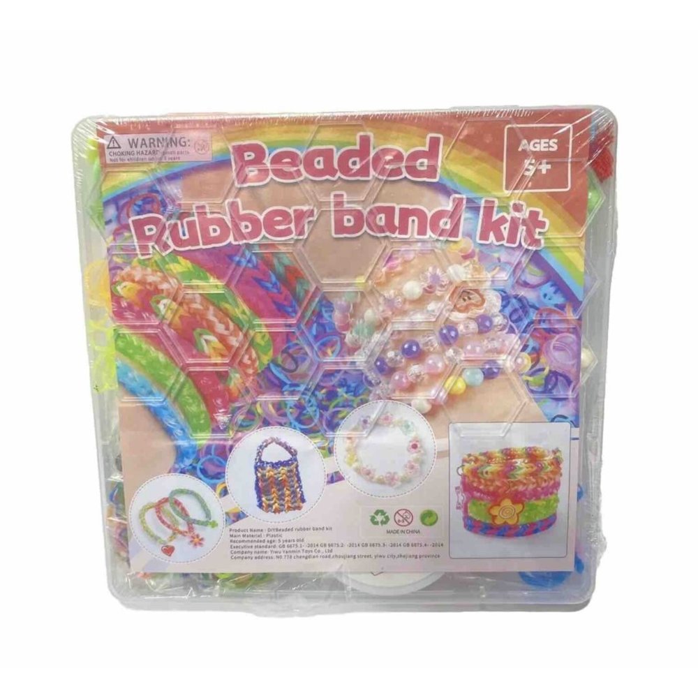 Beaded Rubber Band Kit Kids Arts & Craft Bracelet Jewelry Making Fun Activity